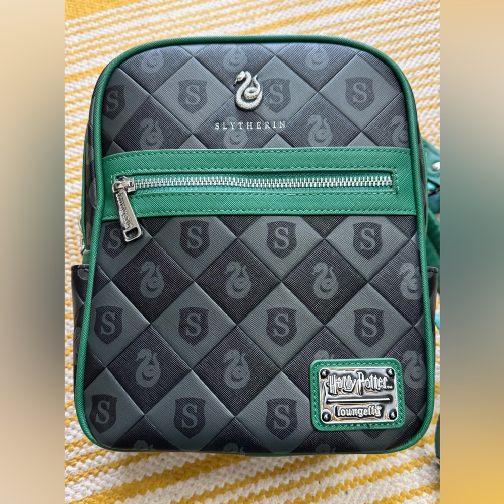 Loungefly Slytherin Backpack - Black and Green